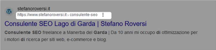 Cosa è la SERP? Significato, composizione e funzionamento 14 indirizzo URL della pagina
