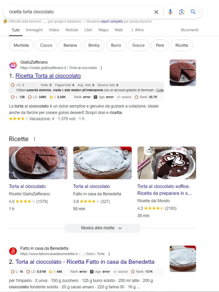 7 Steps per Scrivere articoli SEO ottimizzati per i lettori 5 Schermata di google che mostra i risultati dei competitor