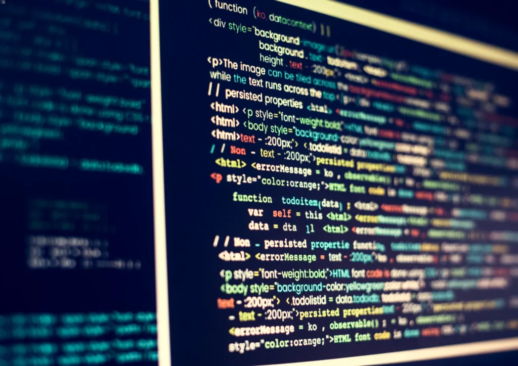 Schermata che riproduce il codice usato per realizzare un sito web