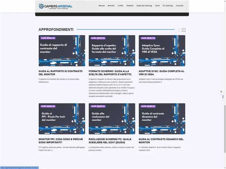 Esempio di layout a griglia