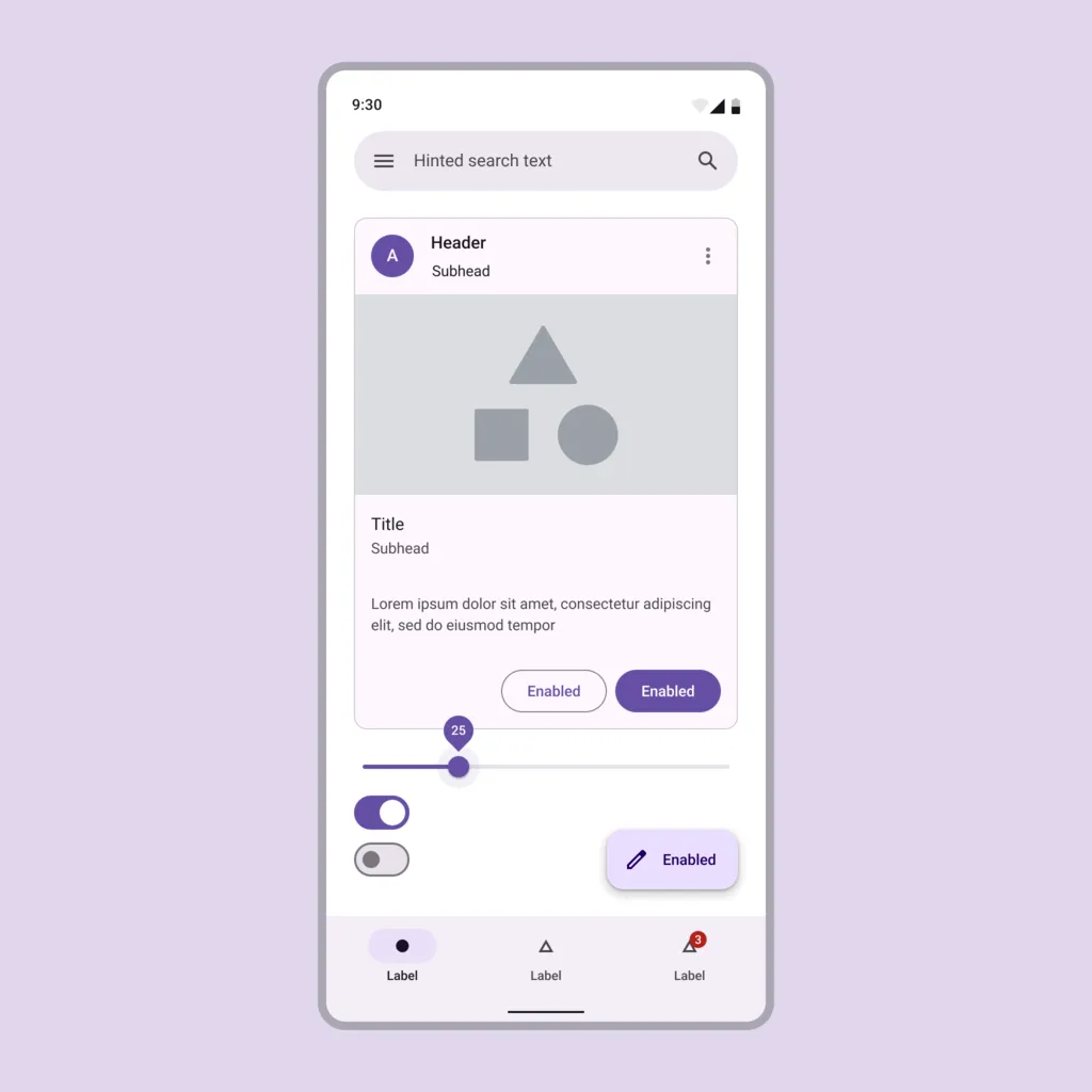 immagine del google material design lanciato nel 2014