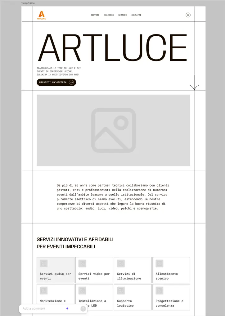 wireframe artluce